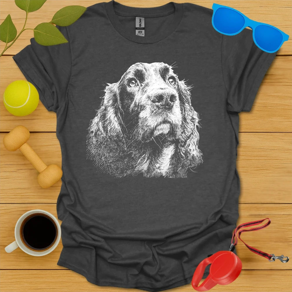 Cocker Spaniel Drawing Tee