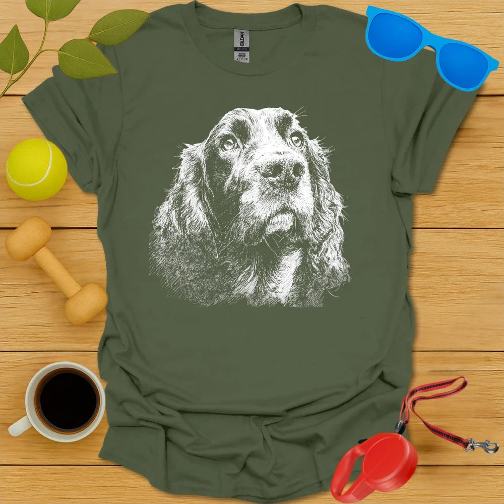 Cocker Spaniel Drawing Tee