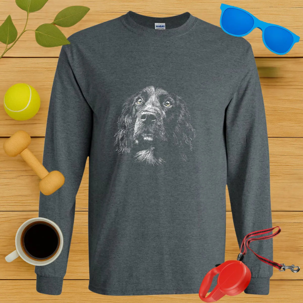 Cocker Spaniel Portrait Long Sleeve Tee