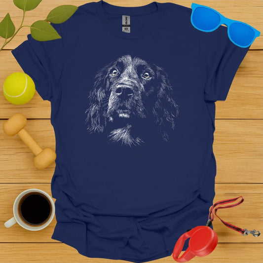 Cocker Spaniel Portrait Sketch Tee