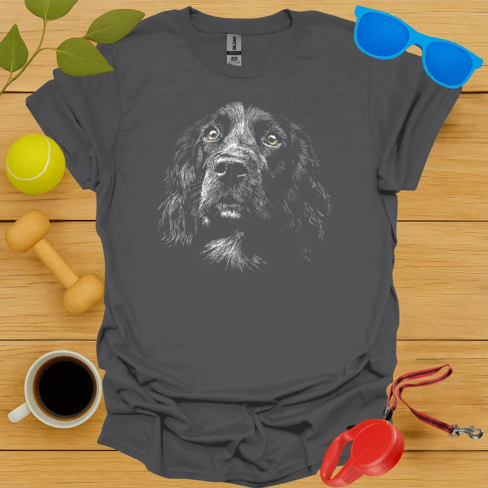 Cocker Spaniel Portrait Sketch Tee