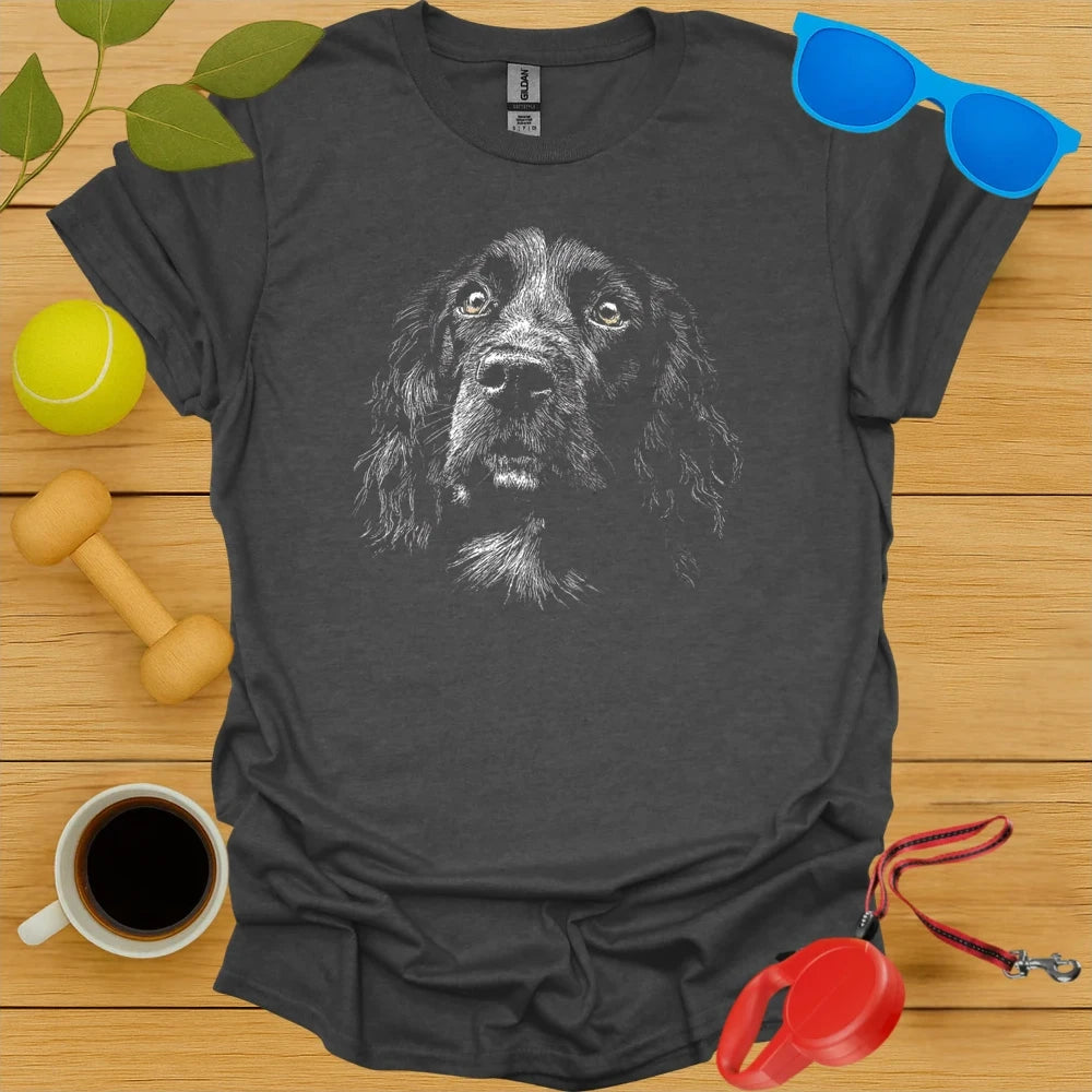 Cocker Spaniel Portrait Sketch Tee