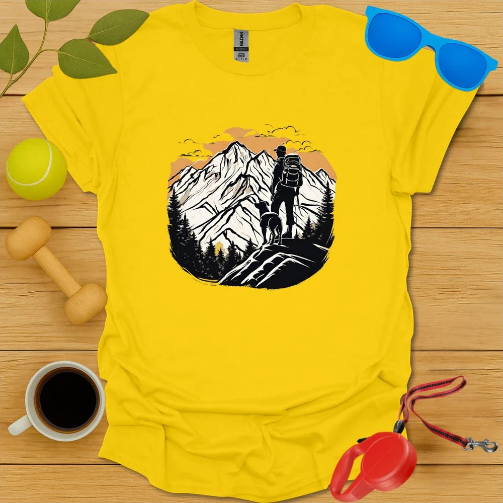 Conquer Peaks Together | Dog Hiking Shirt - Daisy