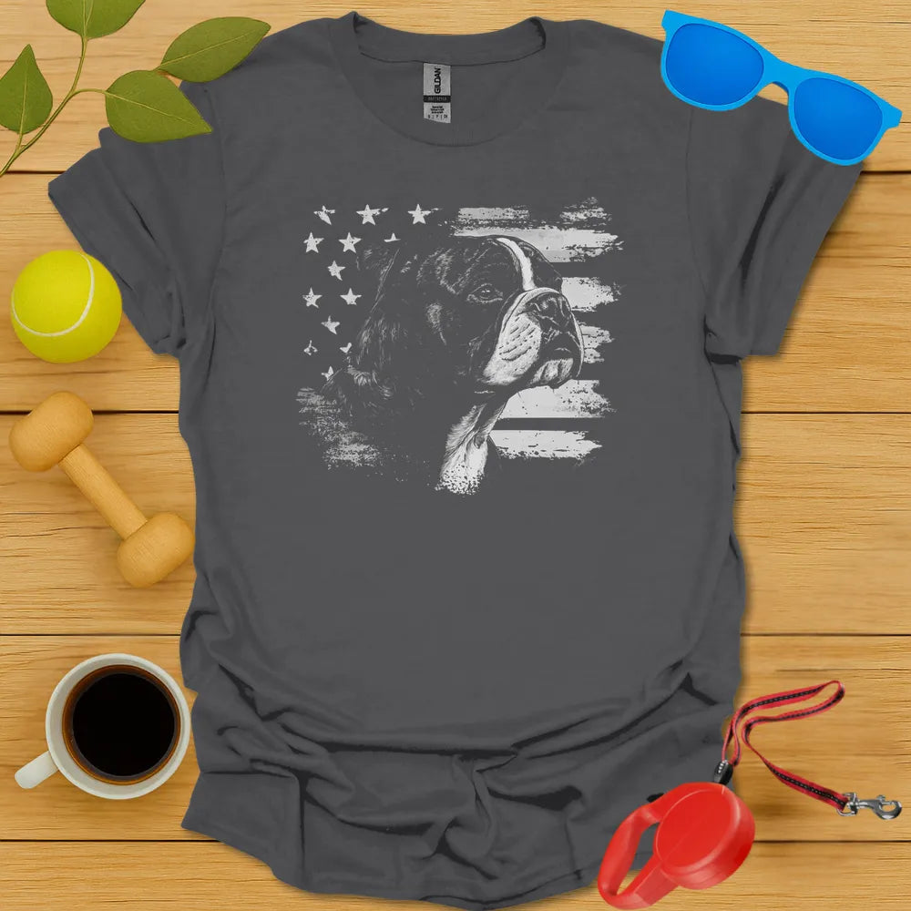 Continental Bulldog Flag T Shirt - Charcoal