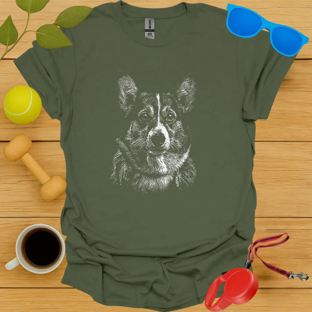 Corgi Portrait T-Shirt