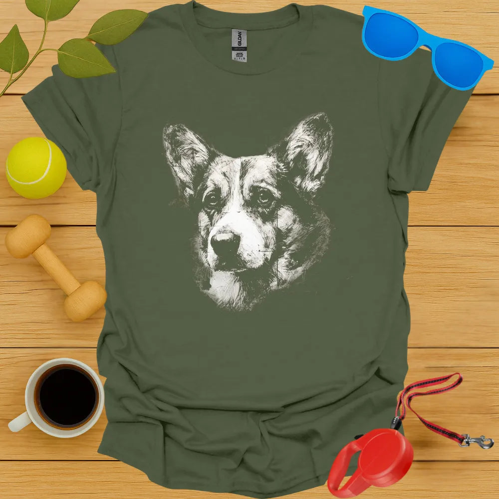 Corgi Portrait Tee