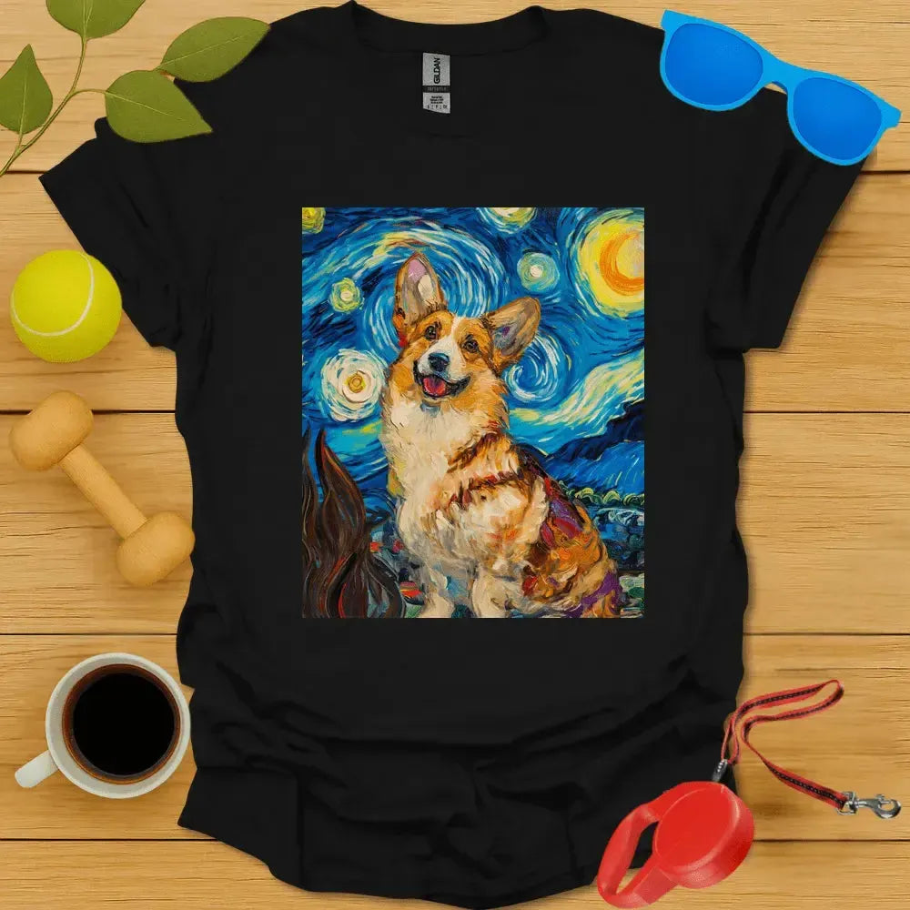 Corgi Van Gogh Portrait Tee