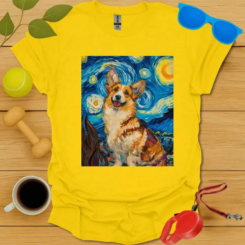 Corgi Van Gogh Portrait Tee