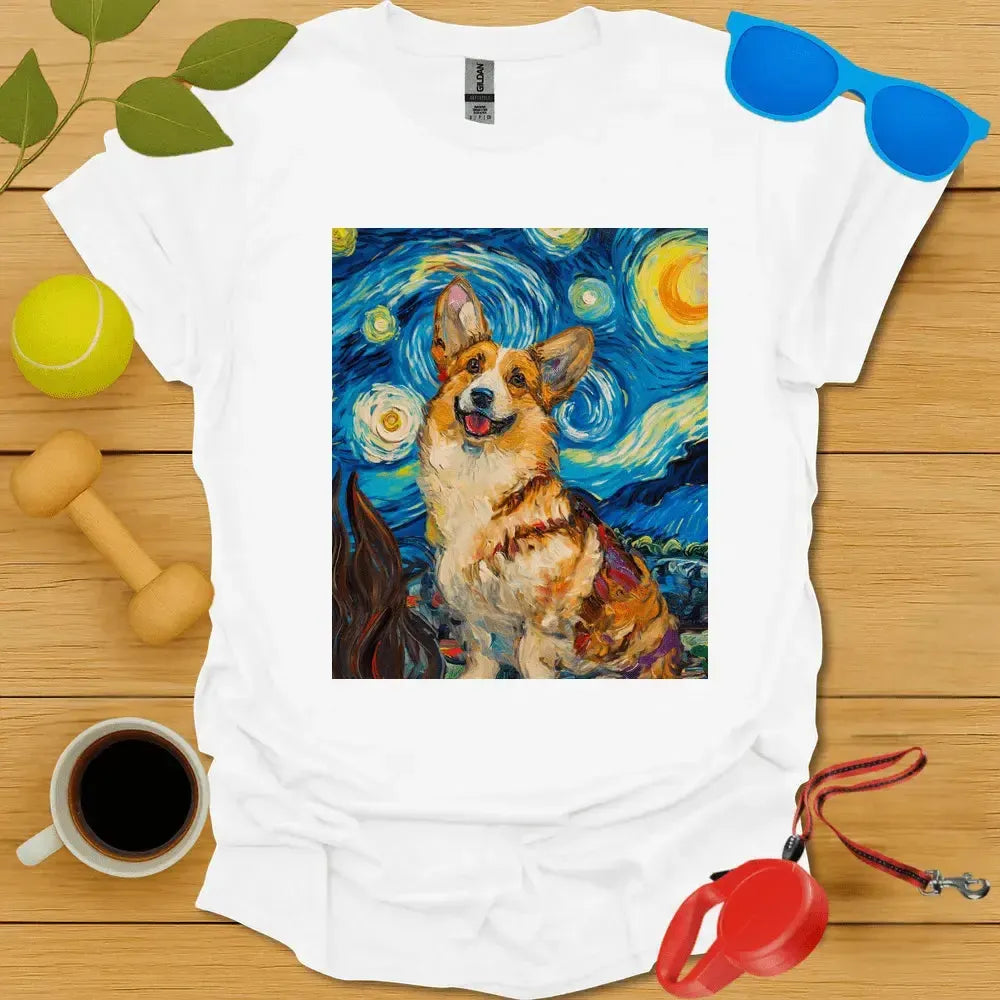 Corgi Van Gogh Portrait Tee