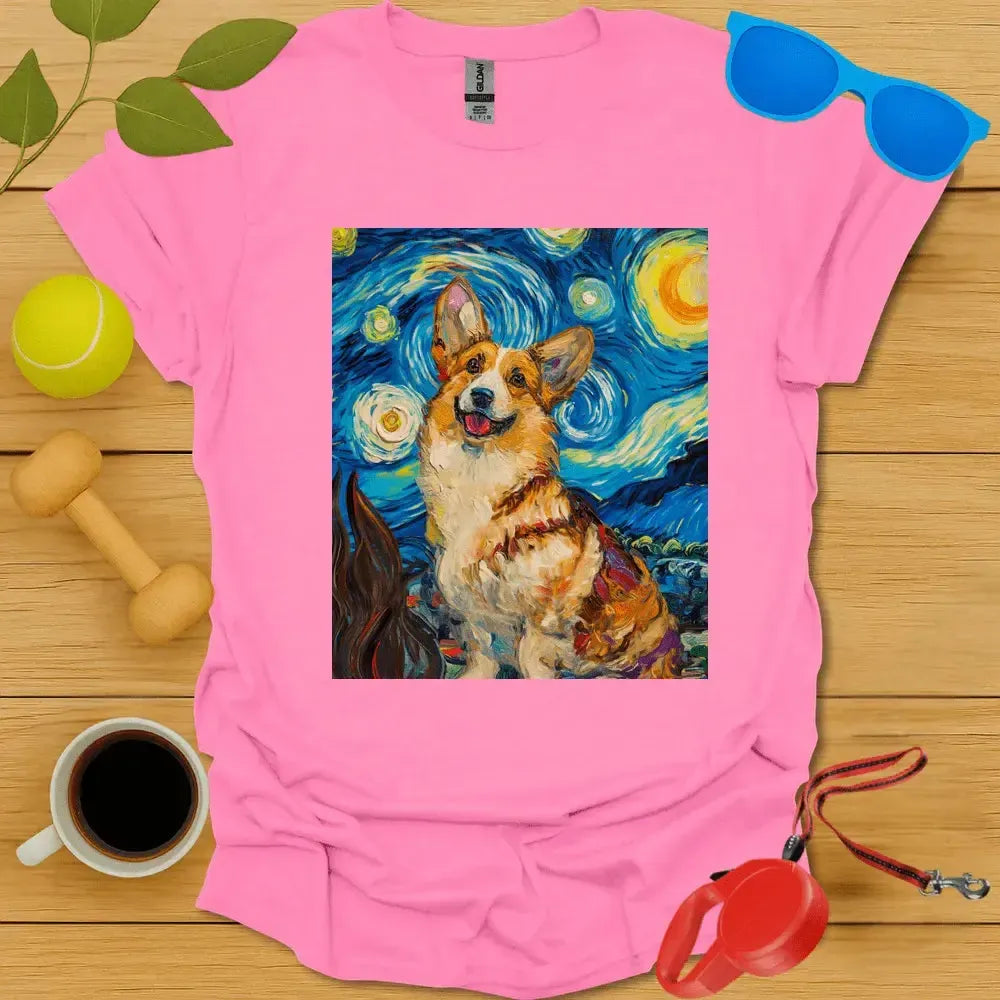 Corgi Van Gogh Portrait Tee