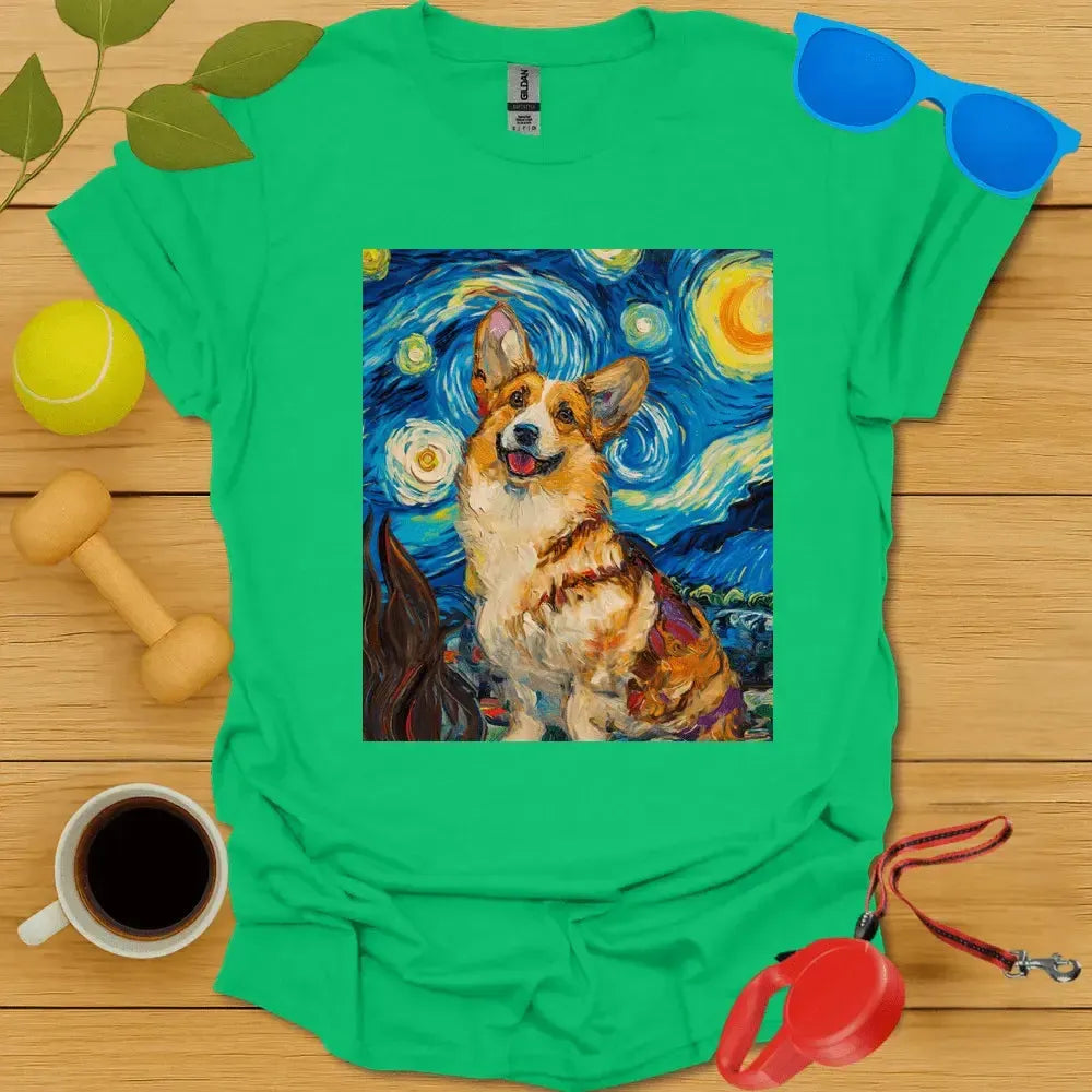 Corgi Van Gogh Portrait Tee