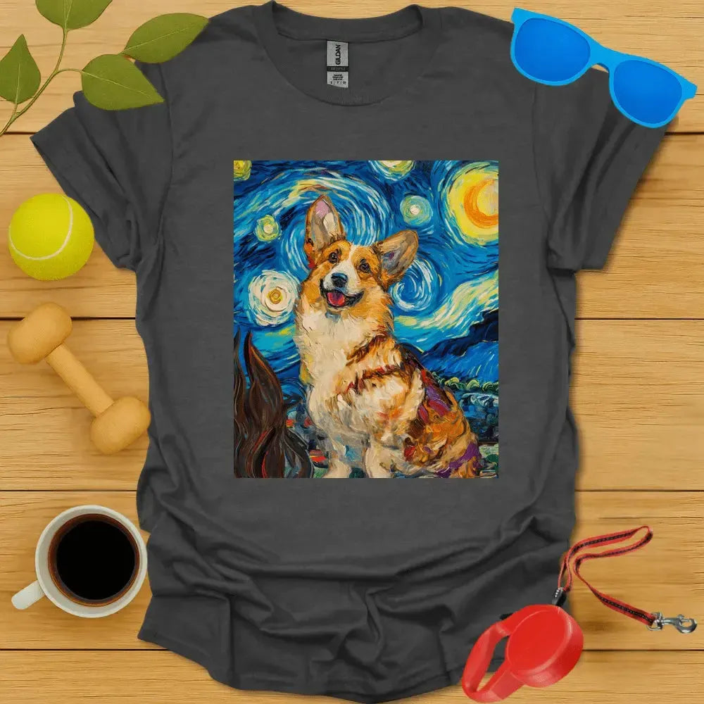 Corgi Van Gogh Portrait Tee