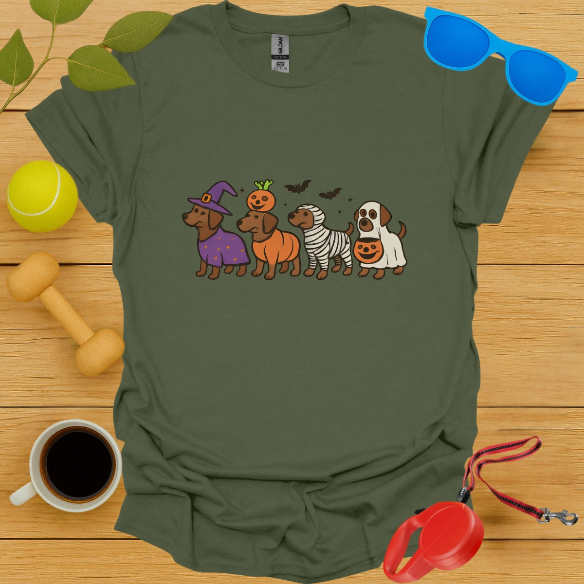 Cute Cartoon Dogs with Costumes T-shirt product