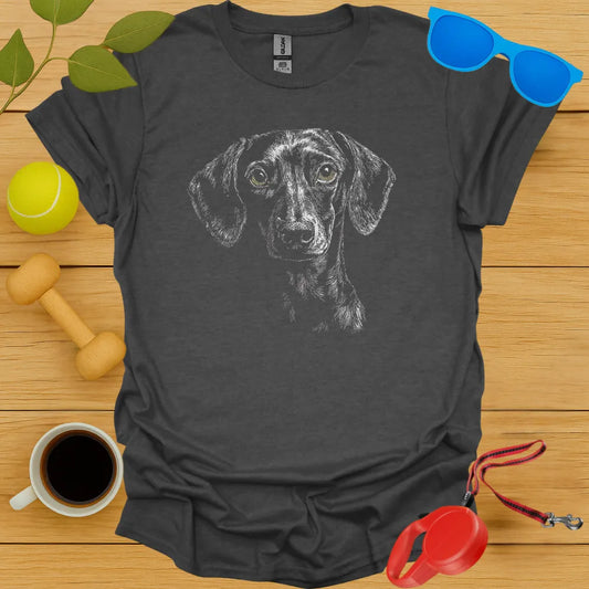 Dachshund Monochrome Portrait Tee