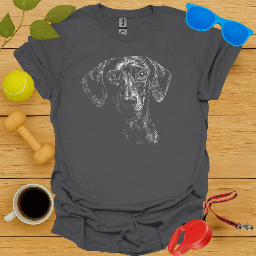 Dachshund Monochrome Portrait Tee