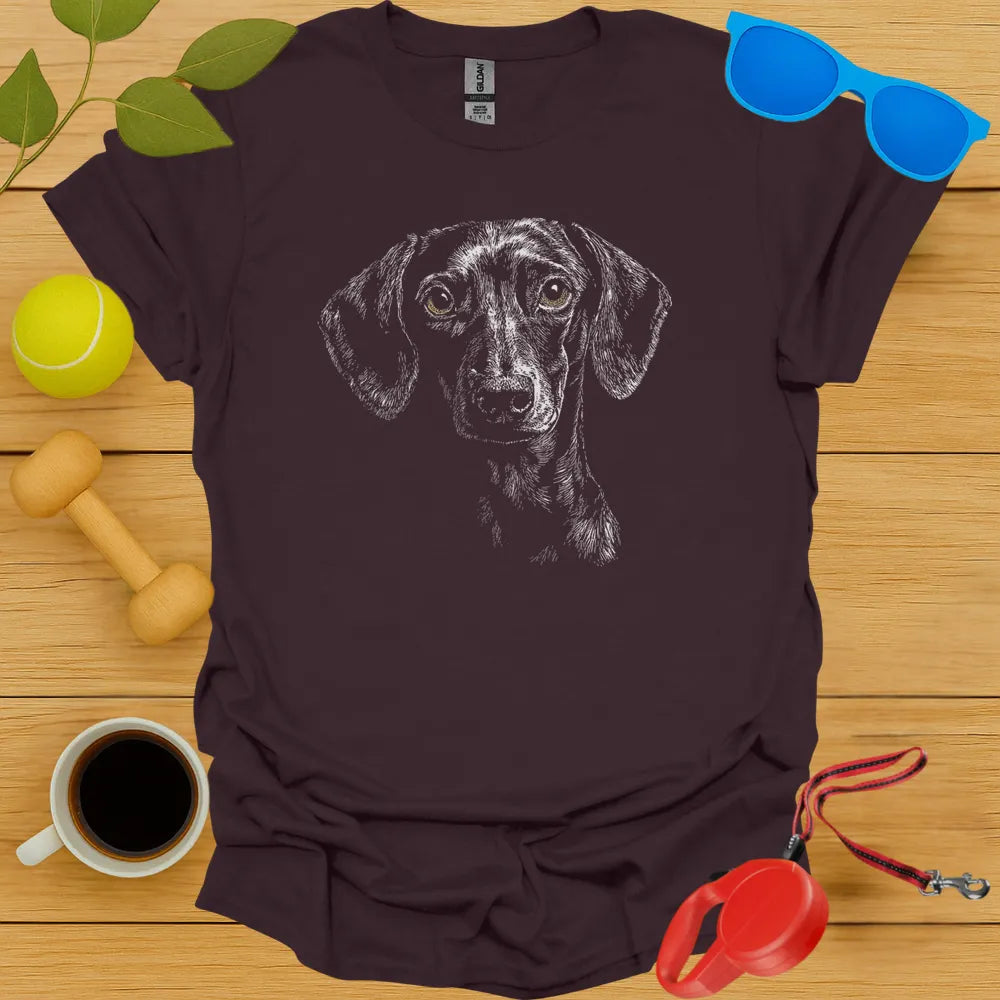 Dachshund Monochrome Portrait Tee