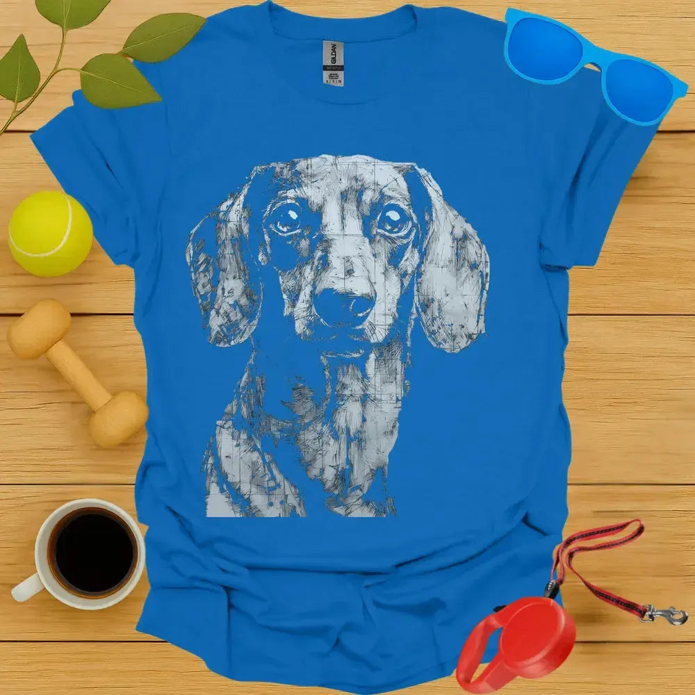 Dachshund Portrait Sketch Tee