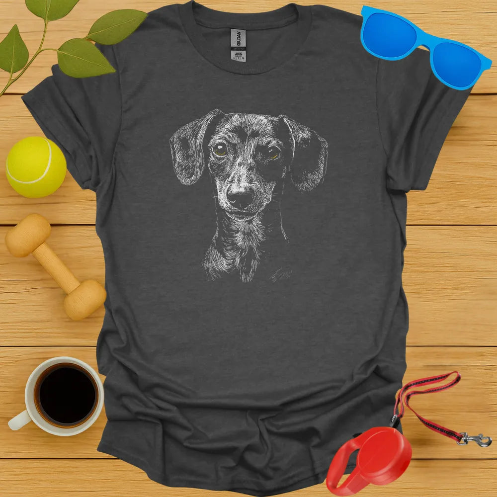 Dachshund Sketch Portrait Tee