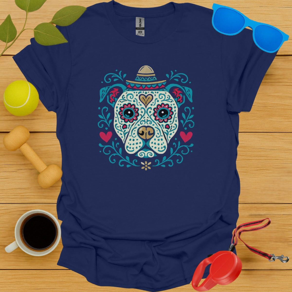 Colorful Puppy with Decorative Hat Design Shirt product