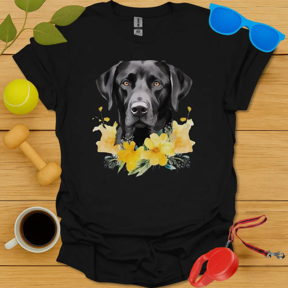 Floral Lab Watercolor Portrait Tee