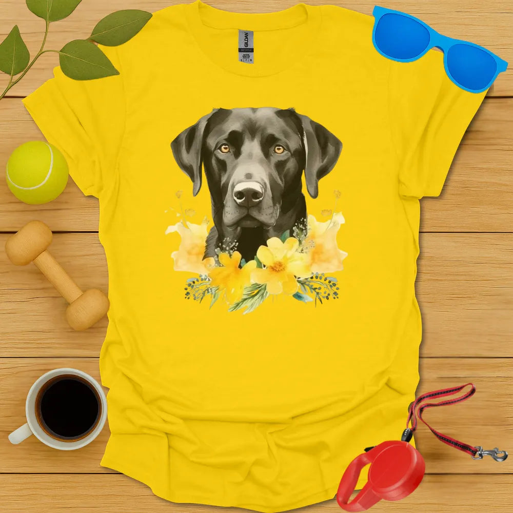 Floral Lab Watercolor Portrait Tee