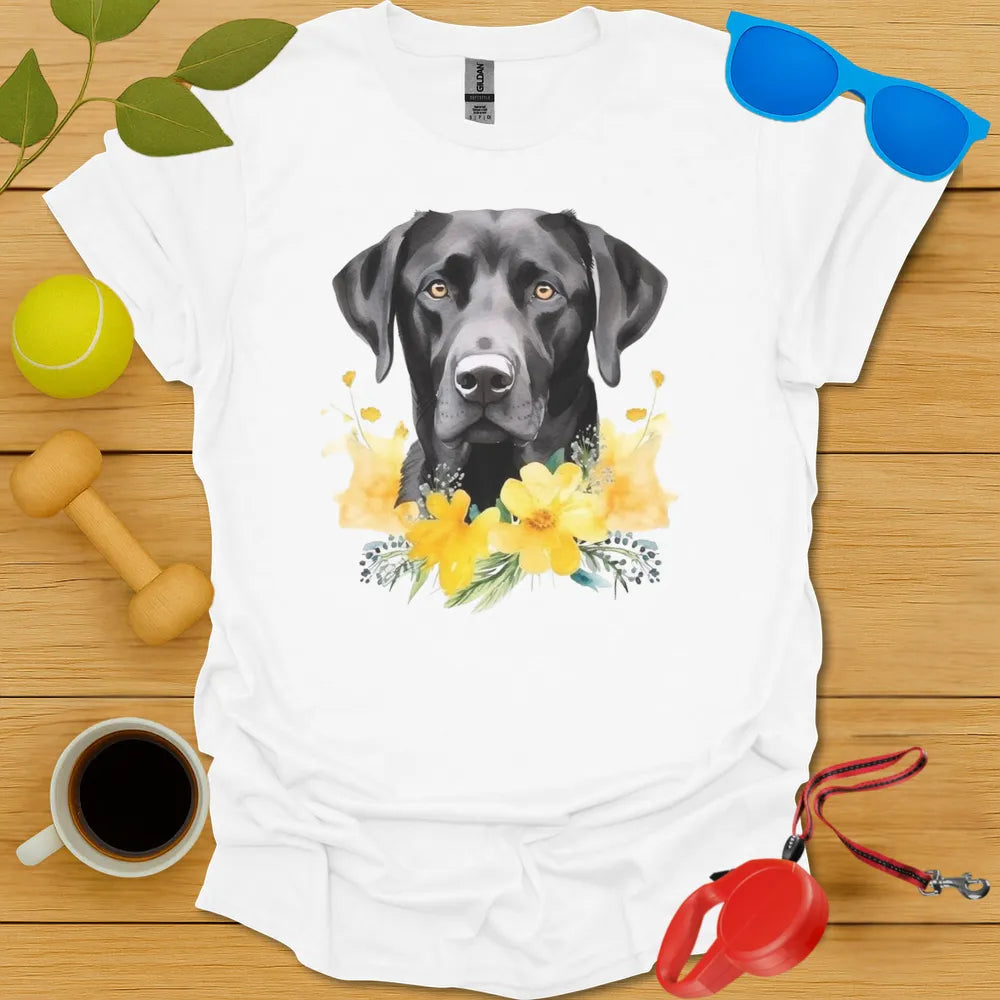 Floral Lab Watercolor Portrait Tee