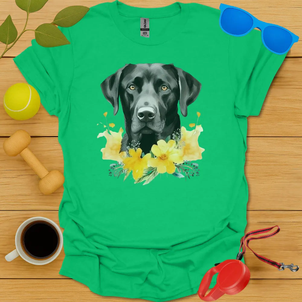 Floral Lab Watercolor Portrait Tee