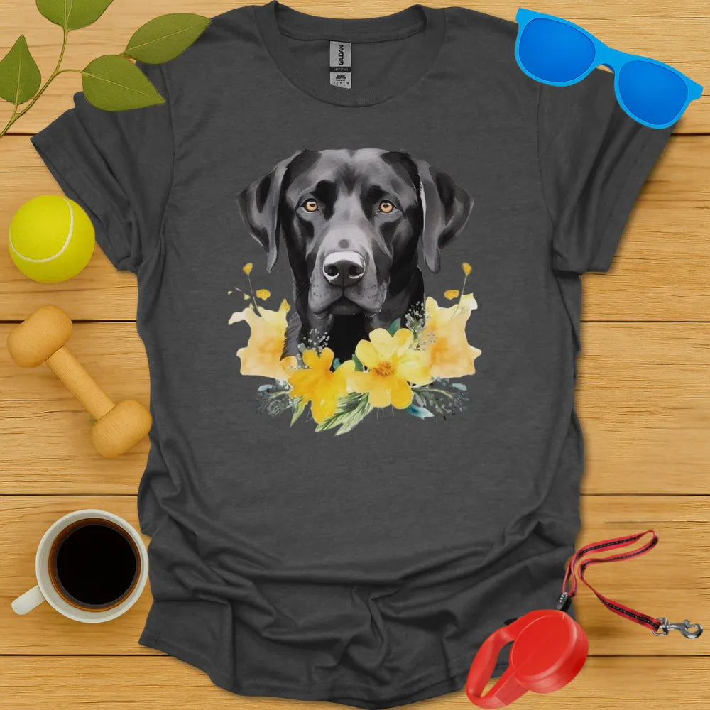 Floral Lab Watercolor Portrait Tee