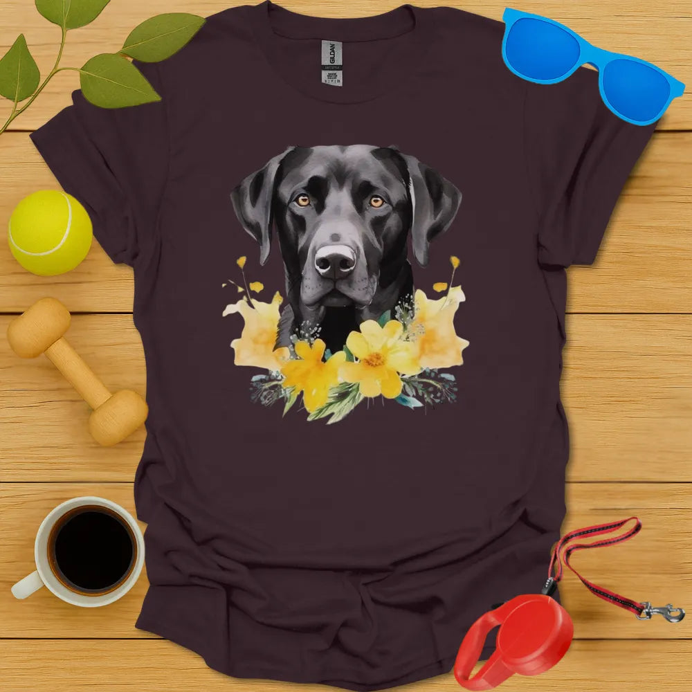 Floral Lab Watercolor Portrait Tee