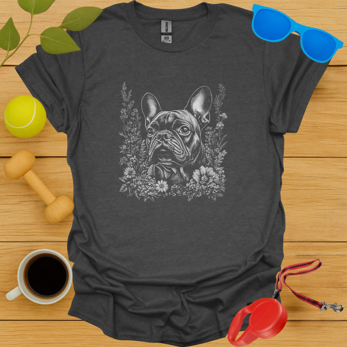 French Bulldog Floral Portrait