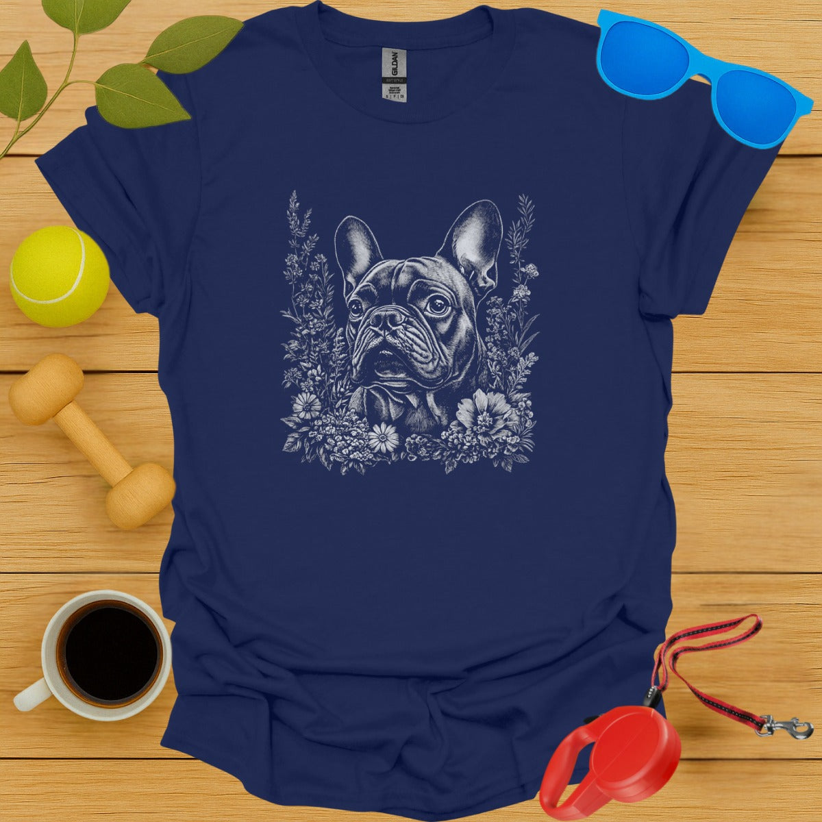 French Bulldog Floral Portrait