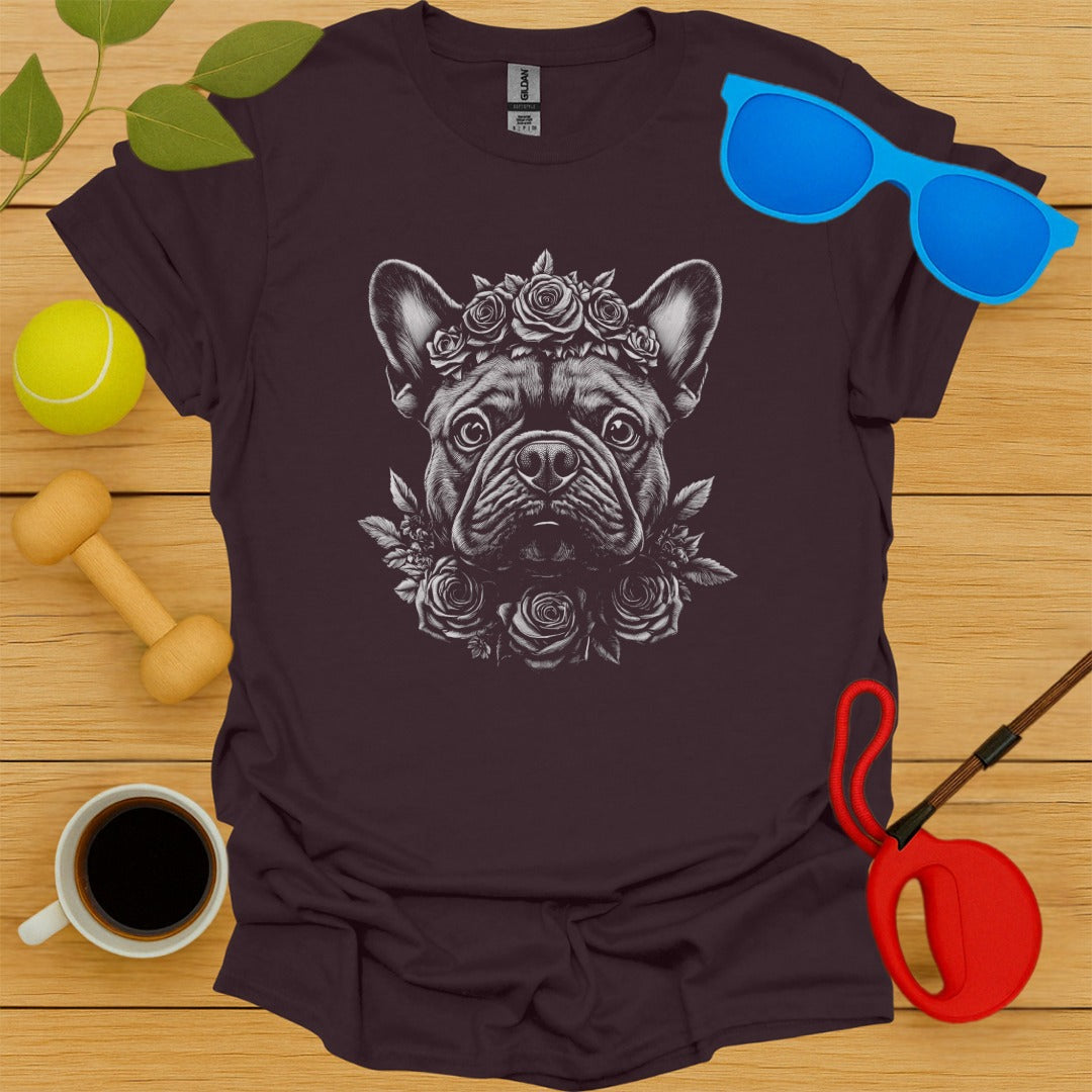 French Bulldog Floral Portrait Tee
