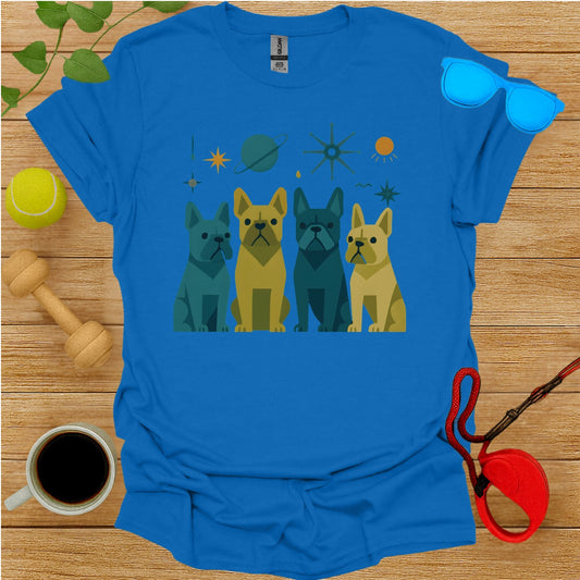 Colorful Dogs Design T-Shirt for Pet Lovers