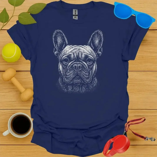 French Bulldog Monochrome Portrait Tee