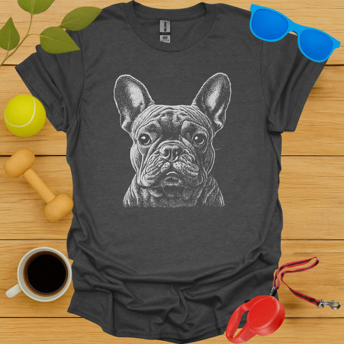 French Bulldog Monochrome Portrait Tee