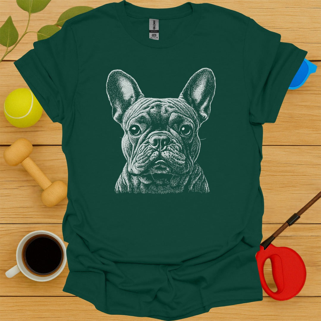 French Bulldog Monochrome Portrait Tee