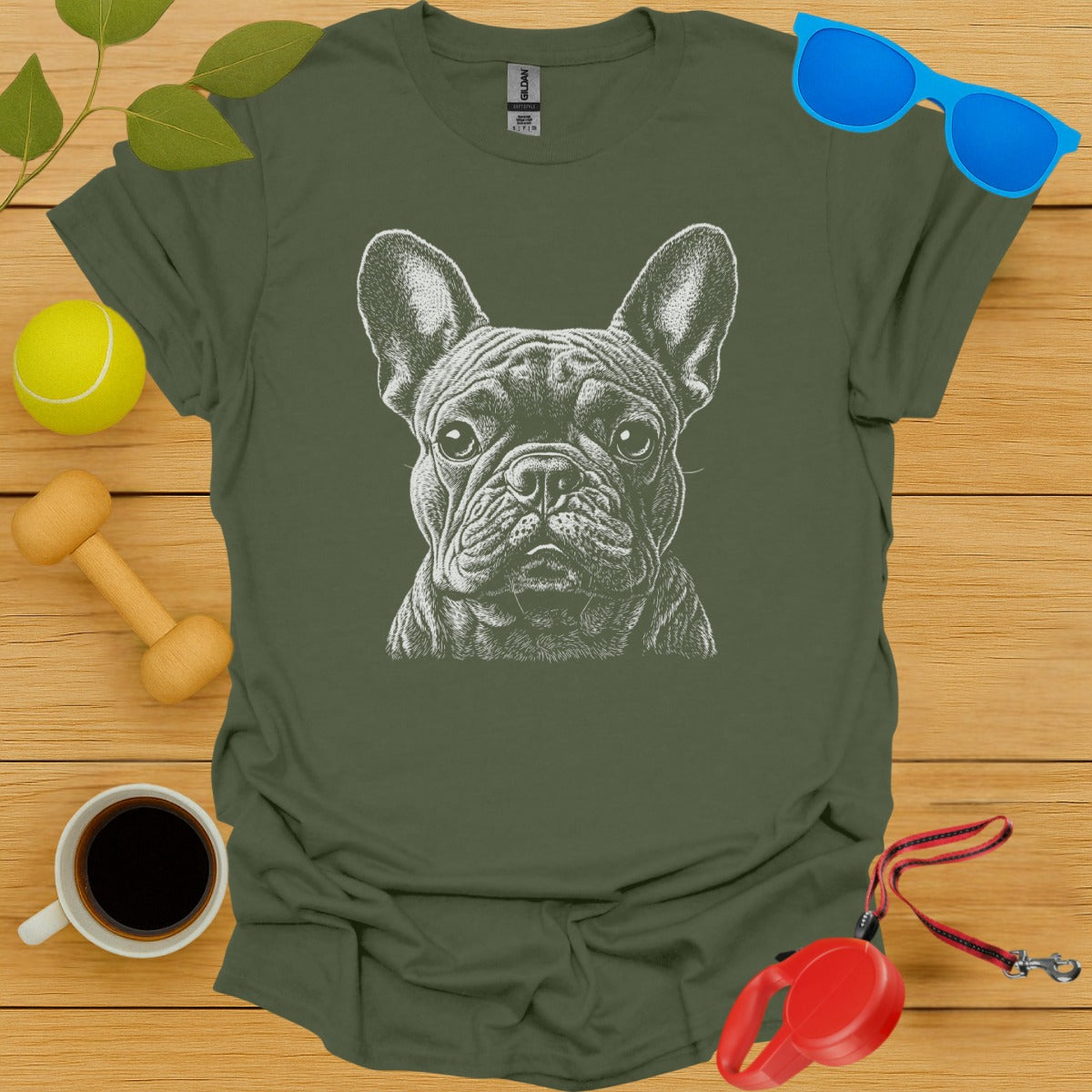 French Bulldog Monochrome Portrait Tee