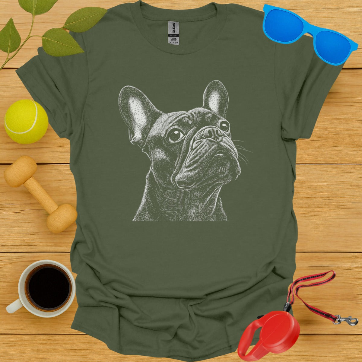 French Bulldog Sketch Portrait Tee