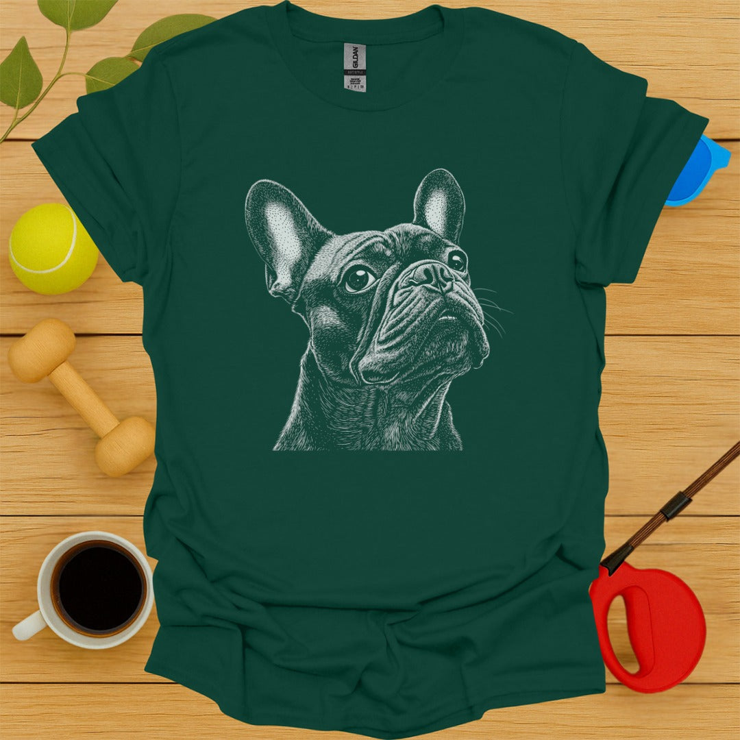 French Bulldog Sketch Portrait Tee