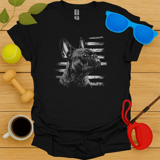 French Bulldog US Flag Portrait Shirt