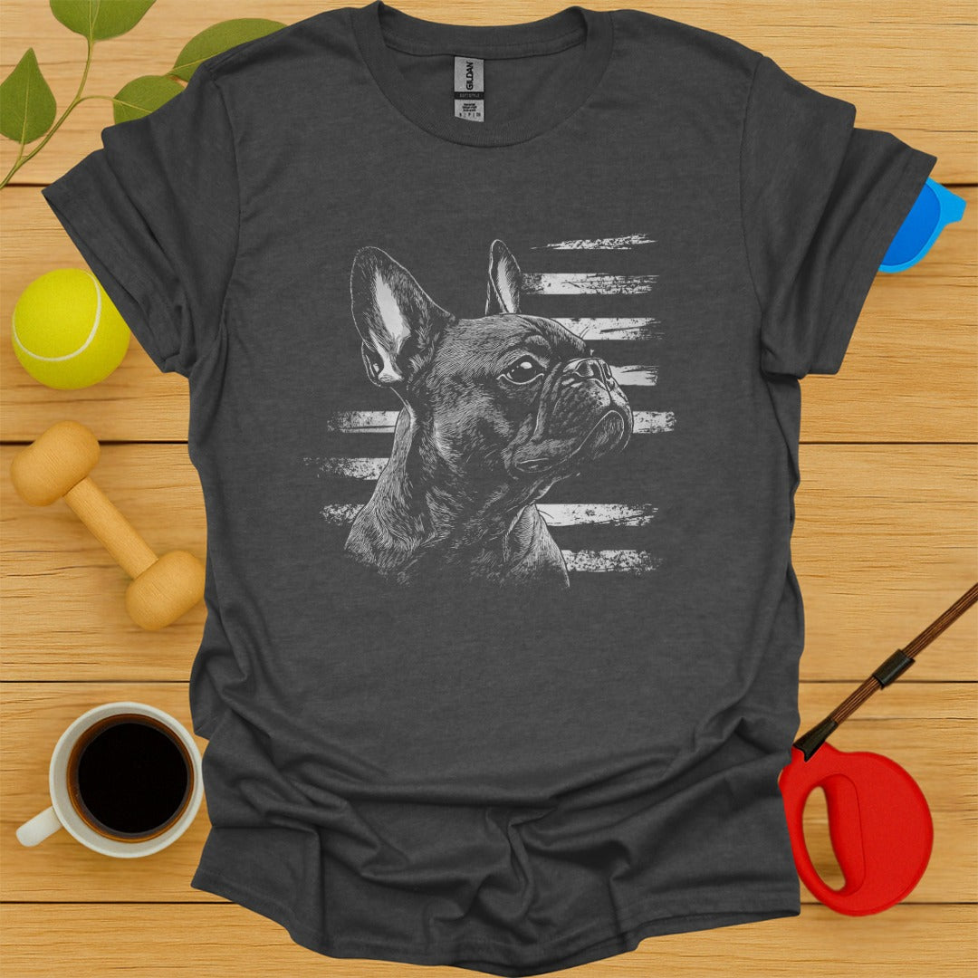 French Bulldog US Flag Portrait Shirt