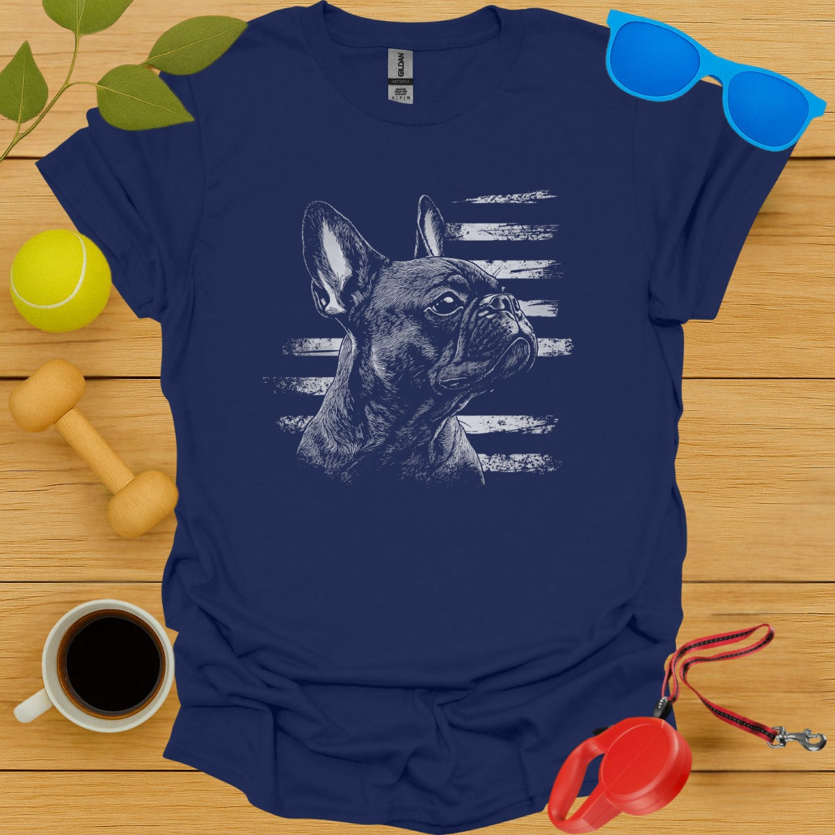 French Bulldog US Flag Portrait Shirt