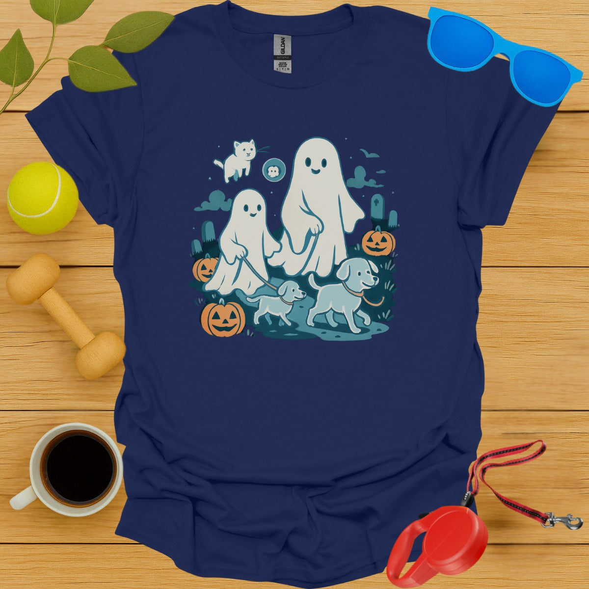 Spooky Ghosts With Pumpkins Halloween T-shirt product type