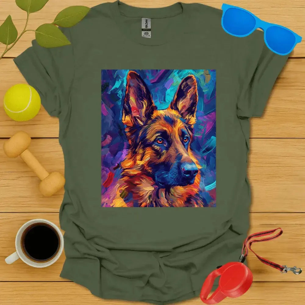 German Shepard Van Gogh Tee