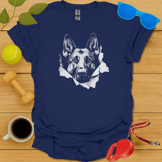 German Shepherd Peaking Tee
