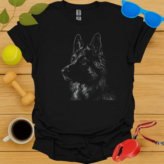 Black T-Shirt Featuring Cool Dog Design T-shirt