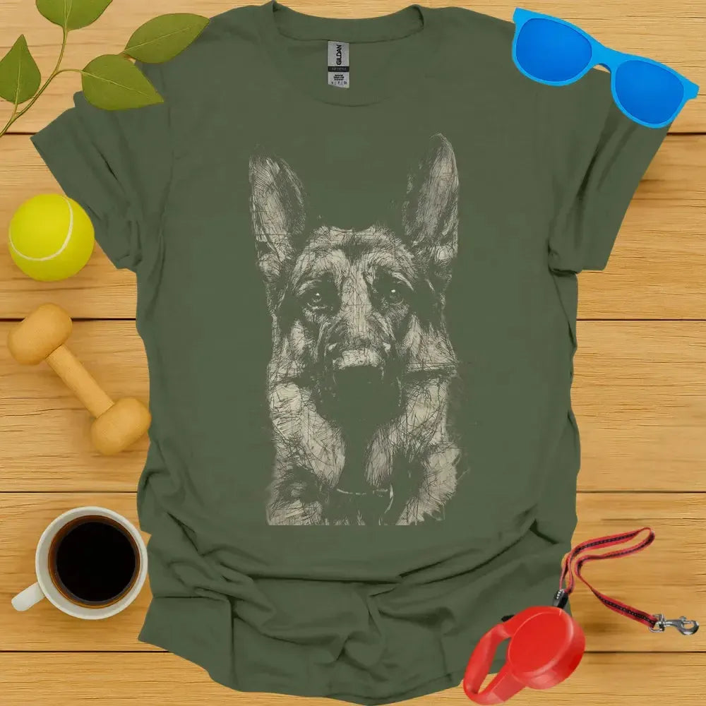 German Shepherd Sketch Tee