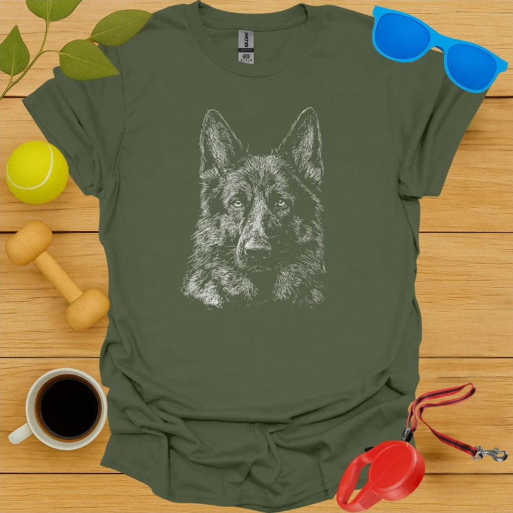 German Shepherd Sketch Tee