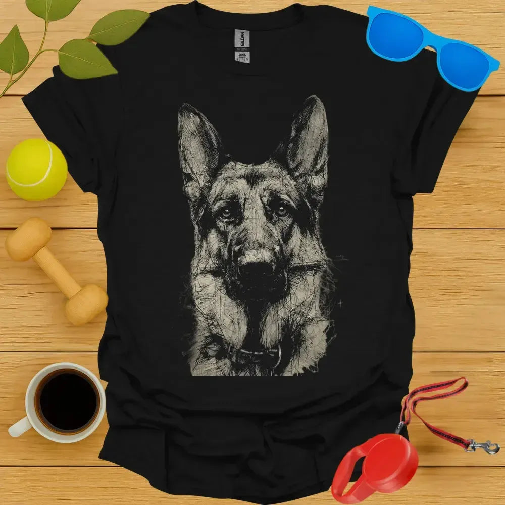 German Shepherd Sketch Tee