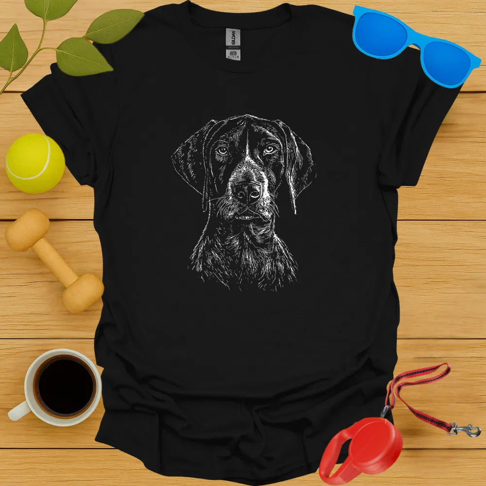 German Shorthaired Pointer Monochrome Portrait T-Shirt